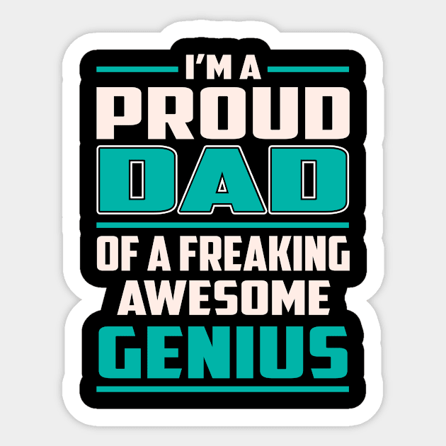 Proud DAD Genius Sticker by Rento